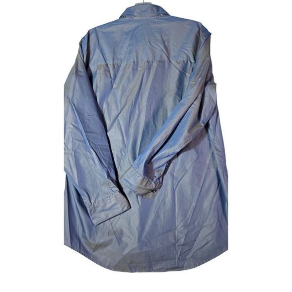 Milano Uomo Men's Dress Shirts Shimmering Blue Long Sleeve 16 32/33 - Picture 4 of 6